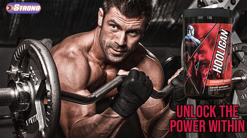 Man taking Hooligan Pre Workout by Apollon Nutrition