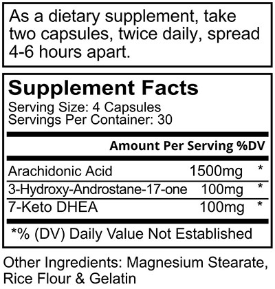 Ultimate R-Andro by Hard Rock Supplements - Supplement Facts